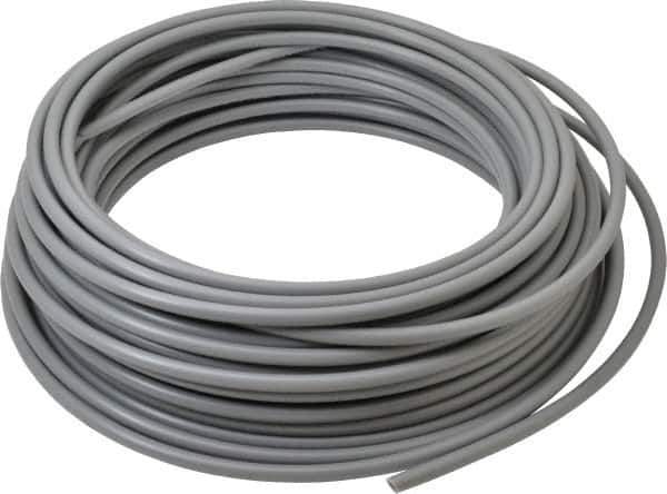 Parker - 1/4" ID x 3/8" OD, 1/16" Wall Thickness, 100' Long, Polyethylene Tube - Gray, 125 Max psi, -80 to 150°F - All Tool & Supply