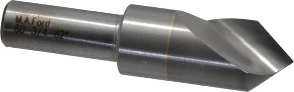 M.A. Ford - 3/4" Head Diam, 1/2" Shank Diam, 1 Flute 82° Solid Carbide Countersink - All Tool & Supply