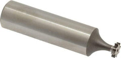 Keo - 1/4" Diam x 1/16" Face Width, High Speed Steel, 8 Teeth, Shank Connection Woodruff Keyseat Cutter - Uncoated, 2-1/16" OAL x 1/2" Shank, Straight Teeth, ANSI 202, Old Standard 201 - All Tool & Supply