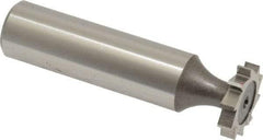 Keo - 5/8" Diam x 1/8" Face Width, High Speed Steel, 10 Teeth, Shank Connection Woodruff Keyseat Cutter - Uncoated, 2-1/8" OAL x 1/2" Shank, Straight Teeth, ANSI 405, Old Standard 5 - All Tool & Supply