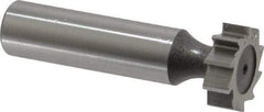 Keo - 3/4" Diam x 1/4" Face Width, High Speed Steel, 10 Teeth, Shank Connection Woodruff Keyseat Cutter - Uncoated, 2-1/4" OAL x 1/2" Shank, Straight Teeth, ANSI 806, Old Standard 91 - All Tool & Supply