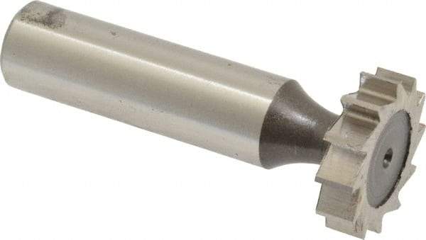 Keo - 7/8" Diam x 7/32" Face Width, High Speed Steel, 12 Teeth, Shank Connection Woodruff Keyseat Cutter - Uncoated, 2-7/32" OAL x 1/2" Shank, Straight Teeth, ANSI 707, Old Standard 12 - All Tool & Supply