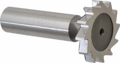 Keo - 1-1/8" Diam x 3/16" Face Width, High Speed Steel, 12 Teeth, Shank Connection Woodruff Keyseat Cutter - Uncoated, 2-3/16" OAL x 1/2" Shank, Straight Teeth, ANSI 609, Old Standard 16 - All Tool & Supply