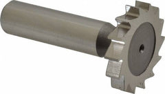 Keo - 1-1/4" Diam x 7/32" Face Width, High Speed Steel, 14 Teeth, Shank Connection Woodruff Keyseat Cutter - Uncoated, 2-7/32" OAL x 1/2" Shank, Straight Teeth, ANSI 710, Old Standard 20 - All Tool & Supply