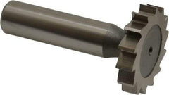 Keo - 1-1/4" Diam x 1/4" Face Width, High Speed Steel, 14 Teeth, Shank Connection Woodruff Keyseat Cutter - Uncoated, 2-1/4" OAL x 1/2" Shank, Straight Teeth, ANSI 810, Old Standard 21 - All Tool & Supply