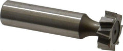 Keo - 3/4" Diam x 1/4" Face Width, High Speed Steel, 8 Teeth, Shank Connection Woodruff Keyseat Cutter - Uncoated, 2-1/4" OAL x 1/2" Shank, Staggered Teeth, ANSI 806, Old Standard 91 - All Tool & Supply