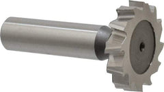 Keo - 1-1/4" Diam x 1/4" Face Width, High Speed Steel, 12 Teeth, Shank Connection Woodruff Keyseat Cutter - Uncoated, 2-1/4" OAL x 1/2" Shank, Staggered Teeth, ANSI 810, Old Standard 21 - All Tool & Supply