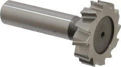 Keo - 1-1/4" Diam x 5/16" Face Width, High Speed Steel, 12 Teeth, Shank Connection Woodruff Keyseat Cutter - Uncoated, 2-5/16" OAL x 1/2" Shank, Staggered Teeth, ANSI 1010, Old Standard D - All Tool & Supply