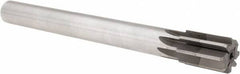 Made in USA - 1-3/16" Diam, 1" Max Diam Straight Shank, 1-3/4" Flute Length, Machine Expansion Reamer - Straight Flute, 11" OAL, Right Hand Cut, 8 Flutes, High Speed Steel, Bright Finish - All Tool & Supply