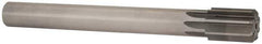 Made in USA - 1-1/2" Diam, 1-1/4" Max Diam Straight Shank, 2-1/8" Flute Length, Machine Expansion Reamer - Straight Flute, 12-1/2" OAL, Right Hand Cut, 8 Flutes, High Speed Steel, Bright Finish - All Tool & Supply