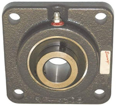 Browning - 1-1/4" ID, 4-5/8" OAL x 4-5/8" OAH 4-Bolt Flange Air Handling - 3,493 Lb Static Cap, 5,782 Lb Dyn Cap, 3-5/8" Btw Mnt Hole Ctrs, Cast Iron - All Tool & Supply