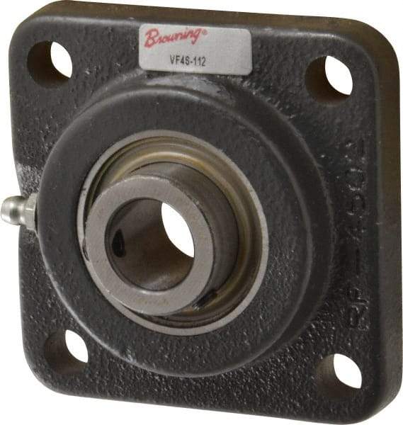 Browning - 3/4" ID, 3-3/8" OAL x 3-3/8" OAH 4-Bolt Flange - 1,444 Lb Static Cap, 2,611 Lb Dyn Cap, 2-1/2" Btw Mnt Hole Ctrs, Cast Iron - All Tool & Supply