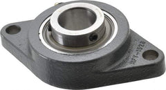 Browning - 1-1/4" ID, 6-1/8" OAL x 3-5/8" OAH 2-Bolt Flange - 3,493 Lb Static Cap, 5,782 Lb Dyn Cap, 5-1/8" Btw Mnt Hole Ctrs, Cast Iron - All Tool & Supply