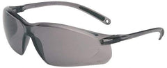 North - Gray Lenses, Frameless Safety Glasses - Scratch Resistant, Plastic Frame, Size Universal, Wrap Around - All Tool & Supply