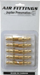 Value Collection - 10 Piece 1/4" Body 1/4 NPT 215 psi Steel Tru-Flate Automotive Pneumatic Coupling Plug Set - All Tool & Supply