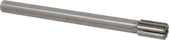 Made in USA - 15/16" Diam, 3/4" Max Diam Straight Shank, 1-1/2" Flute Length, Machine Expansion Reamer - Straight Flute, 10" OAL, Right Hand Cut, 8 Flutes, Carbide-Tipped, Bright Finish - All Tool & Supply