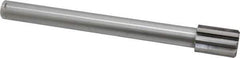 Made in USA - 1-3/8" Diam, 1" Max Diam Straight Shank, 2" Flute Length, Machine Expansion Reamer - Straight Flute, 12" OAL, Right Hand Cut, 8 Flutes, Carbide-Tipped, Bright Finish - All Tool & Supply