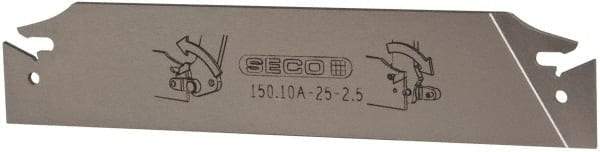 Seco - 0.984" Blade Height, 0.079" Blade Width, 5.91" OAL, Neutral Cut, Double End Indexable Cut-Off Blade - 150.10A Blade, 150.10 Series - All Tool & Supply