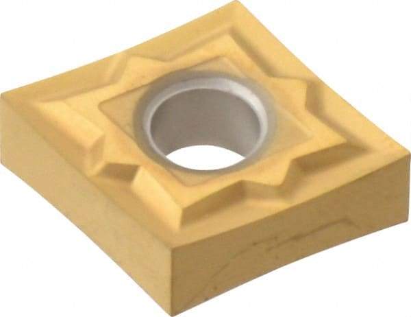 Seco - CNGP430 MF1 Grade TS2000 Carbide Turning Insert - TiAlN/TiN Finish, 80° Diamond, 1/2" Inscr Circle, 3/16" Thick, 0.002" Corner Radius - All Tool & Supply