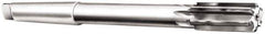 Made in USA - 9/16" Diam, 1MT Morse Taper Shank, 1-1/8" Flute Length, Machine Expansion Reamer - Straight Flute, 8" OAL, Right Hand Cut, 6 Flutes, Carbide-Tipped, Bright Finish - All Tool & Supply