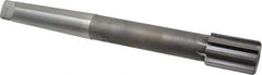 Made in USA - 1-1/2" Diam, 4MT Morse Taper Shank, 2-1/8" Flute Length, Machine Expansion Reamer - Straight Flute, 12-1/2" OAL, Right Hand Cut, 8 Flutes, Carbide-Tipped, Bright Finish - All Tool & Supply