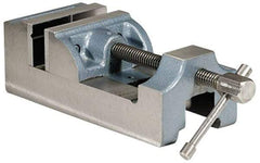 Palmgren - 3" Jaw Opening Capacity x 1-1/2" Throat Depth, Horizontal Drill Press Vise - 2-7/16" Wide Jaw, Stationary Base, Standard Speed, 7-1/2" OAL x 2-9/16" Overall Height, Cast Iron - All Tool & Supply