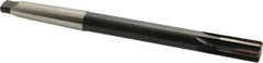 Made in USA - 11/16" Diam, 9/16" Max Diam 2MT Morse Taper Shank, 1-1/4" Flute Length, Machine Expansion Reamer - Straight Flute, 9" OAL, Right Hand Cut, 6 Flutes, High Speed Steel, Bright Finish - All Tool & Supply