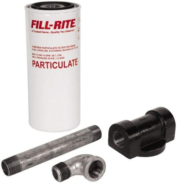 Tuthill - 3/4 Inlet Size, 18 GPM, Pump Filter - 11 Long, 10 Micron Mesh, Cast Iron - All Tool & Supply