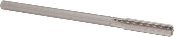 Made in USA - 0.4365" Cobalt 6 Flute Chucking Reamer - Straight Flute, 0.373" Straight Shank, 1-3/4" Flute Length, 7" OAL - All Tool & Supply