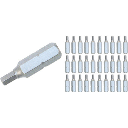 Hex Contractor Grade Insert Bit 2.5mm × 25mm (30 Piece Bulk Pack) - All Tool & Supply