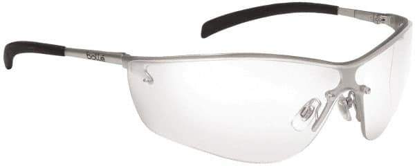 bolle SAFETY - Clear Lenses, Framed Safety Glasses - Anti-Fog, Scratch Resistant, Silver Frame, Wrap Around - All Tool & Supply