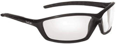 bolle SAFETY - Clear Lenses, Framed Safety Glasses - Anti-Fog, Scratch Resistant, Black Polycarbonate/Thermoplastic Rubber Frame, Wrap Around - All Tool & Supply