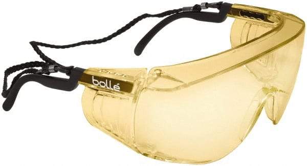 bolle SAFETY - Yellow Lenses, Framed Safety Glasses - Anti-Fog, Scratch Resistant, Black Nylon Frame, Over the Glasses - All Tool & Supply