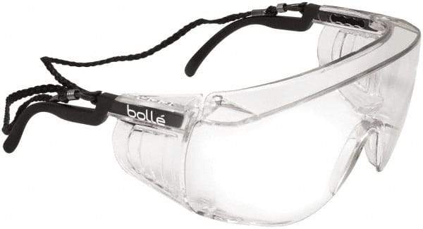 bolle SAFETY - Clear Lenses, Framed Safety Glasses - Anti-Fog, Scratch Resistant, Clear/Black Nylon Frame, Over the Glasses - All Tool & Supply