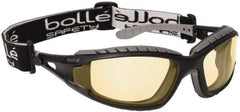 bolle SAFETY - Yellow Lenses, Framed Safety Glasses - Anti-Fog, Scratch Resistant, Black/Gray Polycarbonate Frame, Wrap Around - All Tool & Supply