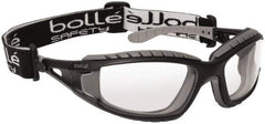 bolle SAFETY - Clear Lenses, Framed Safety Glasses - Anti-Fog, Scratch Resistant, Black/Gray Polycarbonate Frame, Wrap Around - All Tool & Supply