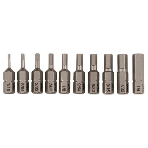 10PC HEX INSERT BIT SET - All Tool & Supply