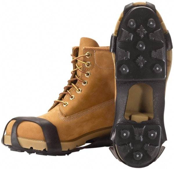 Winter Walking - Size 5-6.5, (Women's Size 4.5-6) Overboot Cleat - Steel Studs Traction, Black - All Tool & Supply