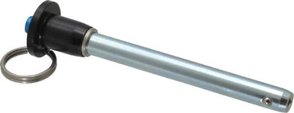 Gibraltar - 5/16" Diam, 2-1/2" Usable Length, Button Handle, Quick Release Pin - Grade 4130 Steel, Zinc-Plated Finish - All Tool & Supply