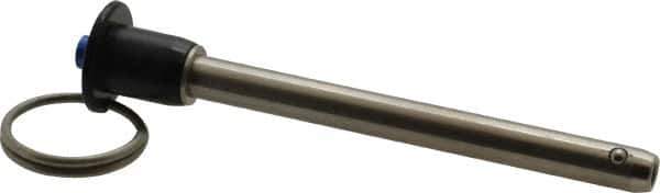 Gibraltar - 5/16" Diam, 3" Usable Length, Button Handle, Quick Release Pin - Grade 304 Stainless Steel, Bright Finish - All Tool & Supply