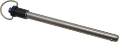 Gibraltar - 3/8" Diam, 4-1/2" Usable Length, Ring Handle, Quick Release Pin - Grade 17-4 Stainless Steel, Bright Finish - All Tool & Supply