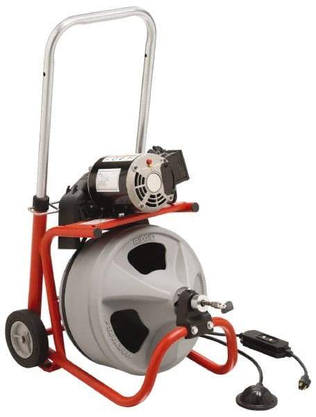 Ridgid - Electric Battery Drain Cleaning Machine - For 3" to 4" Pipe, 75' Cable - All Tool & Supply