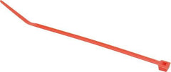 Made in USA - 4-1/8" Long Red Nylon Standard Cable Tie - 18 Lb Tensile Strength, 1.07mm Thick, 22.23mm Max Bundle Diam - All Tool & Supply