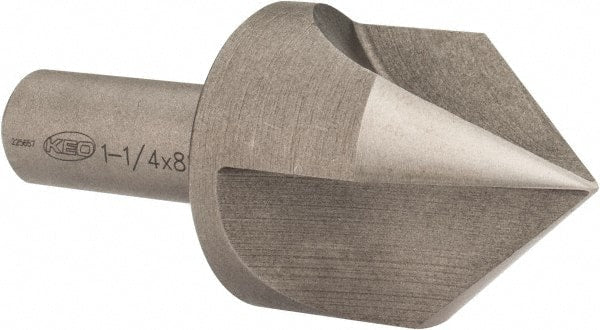 Keo - 1-1/4" Head Diam, 1/2" Shank Diam, 3 Flute 82° High Speed Steel Countersink - All Tool & Supply