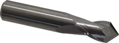 Melin Tool - 5/8" Diam, 1-1/4" LOC, 2 Flute, 90° Point Angle, Solid Carbide Drill Mill - Uncoated, 3-1/2" OAL, 5/8" Shank Diam - All Tool & Supply