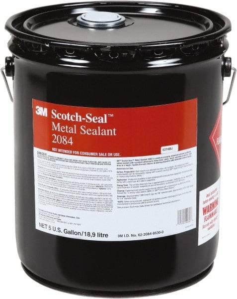 3M - 5 Gal Silver Metal Sealant - Dries to a Tough, Flexible Film, Water, Oil & Fuel Resistant, Retains Sealing Properties, Bonds & Seals Aluminum to Glass, Metals & Woods - All Tool & Supply