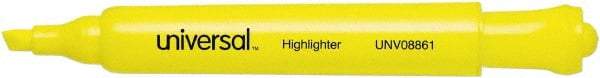 UNIVERSAL - Yellow Highlighter - Chisel Tip, Water Base Ink - All Tool & Supply