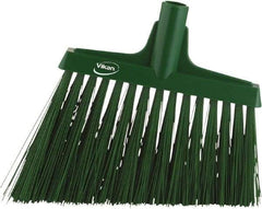 Vikan - 9-1/2" Wide, Green Synthetic Bristles, Angled Broom - All Tool & Supply