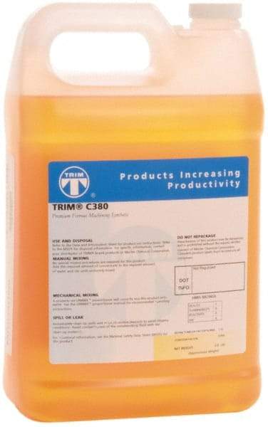 Master Fluid Solutions - Trim C380, 1 Gal Bottle Grinding Fluid - Synthetic, For Machining - All Tool & Supply