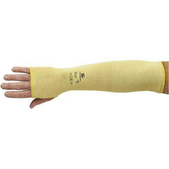 KleenGuard - Size Universal, Yellow Kevlar Cut Resistant Sleeve - 18" Long Sleeve, Cut Resistance Level 2, Elastic Opening at Both Ends, Made with Thumb Hole - All Tool & Supply